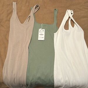 Small dresses from Zara and Vici